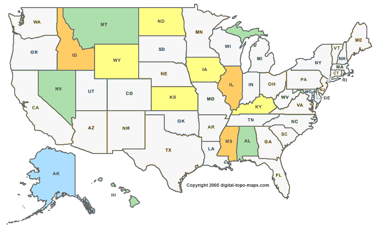 Image Map of the United States