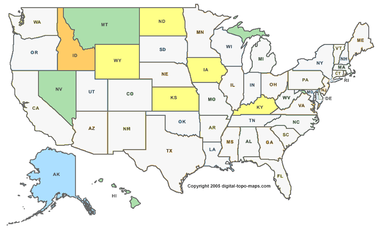Image Map of the United States